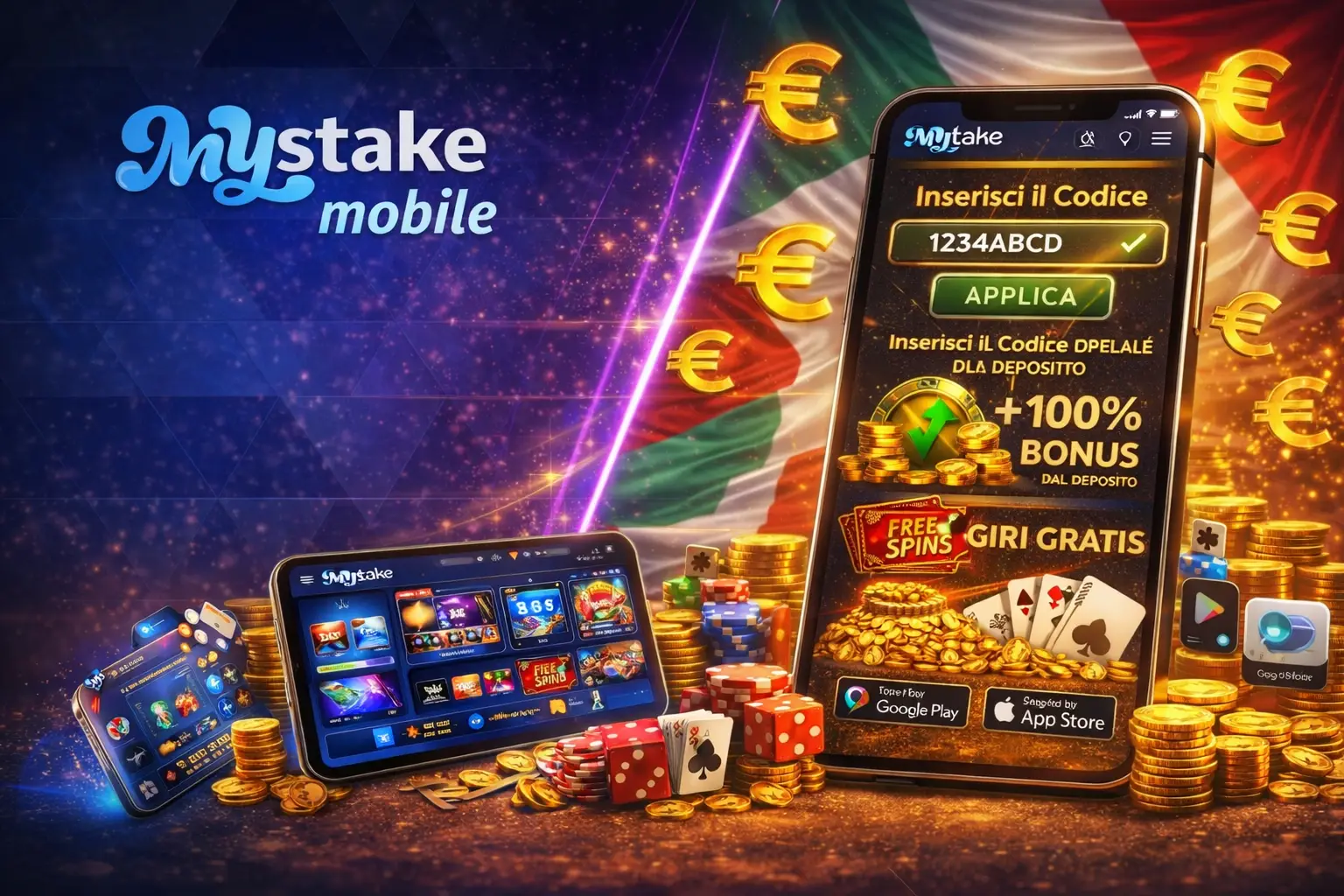 Funzioni principali della Mystake mobile